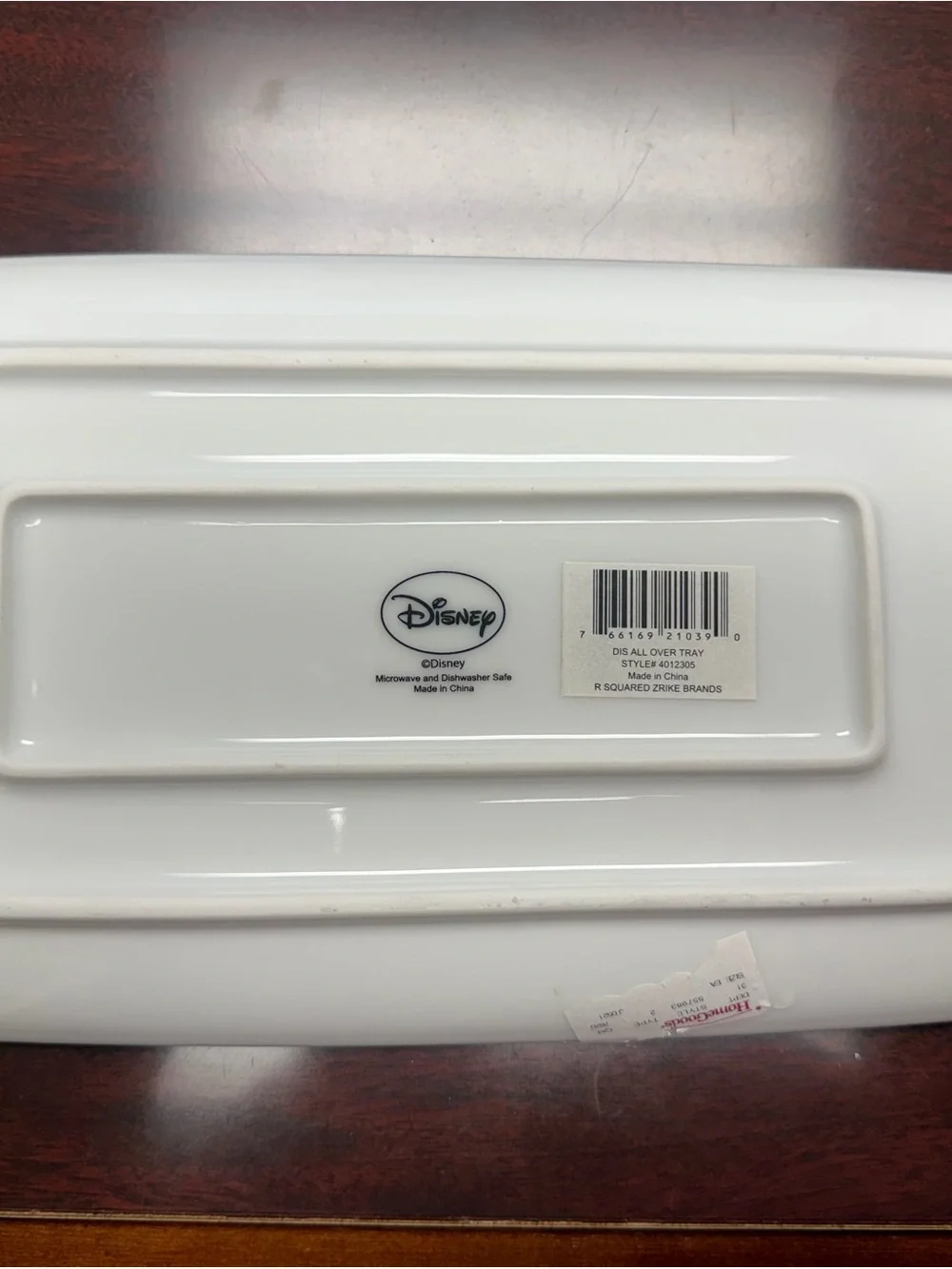 Disney White Ceramic Serving Tray